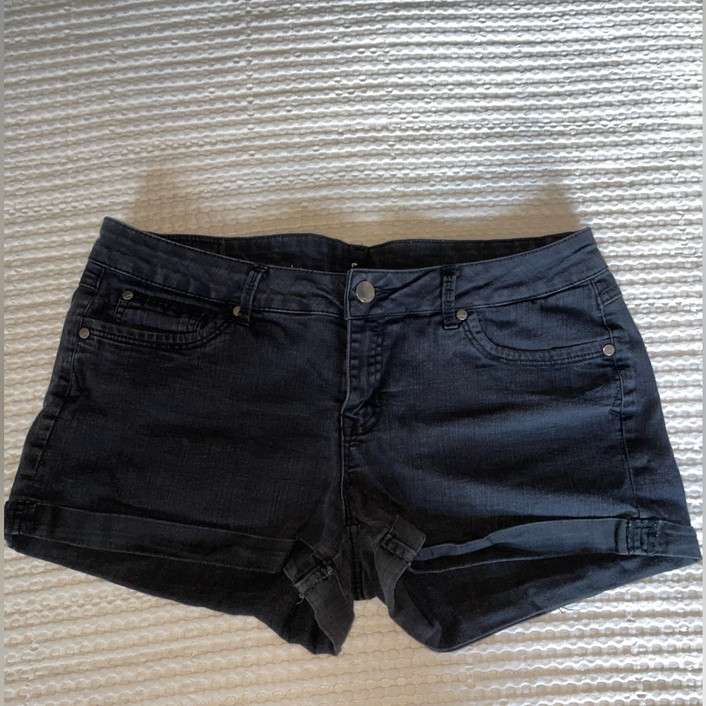 Express black jean shorts size 12